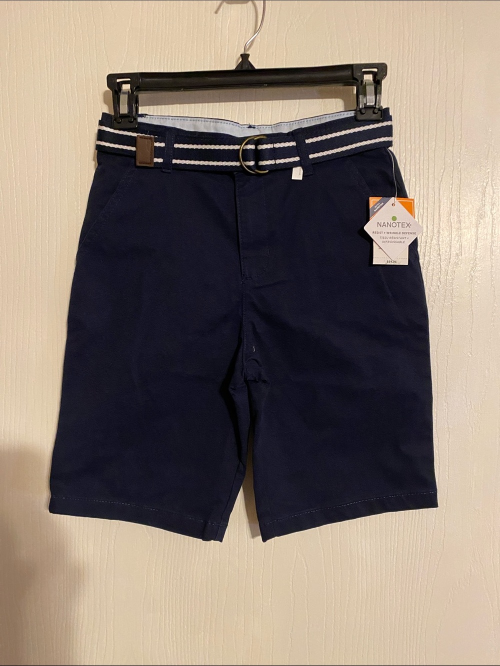 Gymboree Navy Kids Shorts with Navy & White Striped Belt